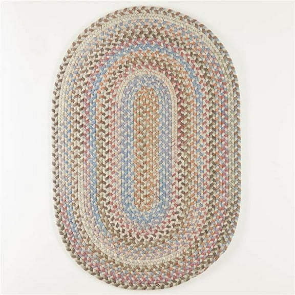 Rhody Rug BH87R060X096 5 x 8 ft. Bar Harbor Graphite Oval Rug, Multi Color