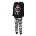 thumbnail image 3 of Hirigin Family Matching Christmas Pajamas Set Letter Stripe Hat Print Holiday Pajamas Sleepwear Dad Mom Kids PJs, 3 of 8