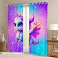thumbnail image 2 of jejeloiu Cute Cartoon Dragon Black Out Curtains,Magic Animal Curtains Pack of 2 (42x63 Each),Colorful Glitter Print Bedroom Curtains For Boys Girls,Ultra Soft Home Decor, 2 of 6