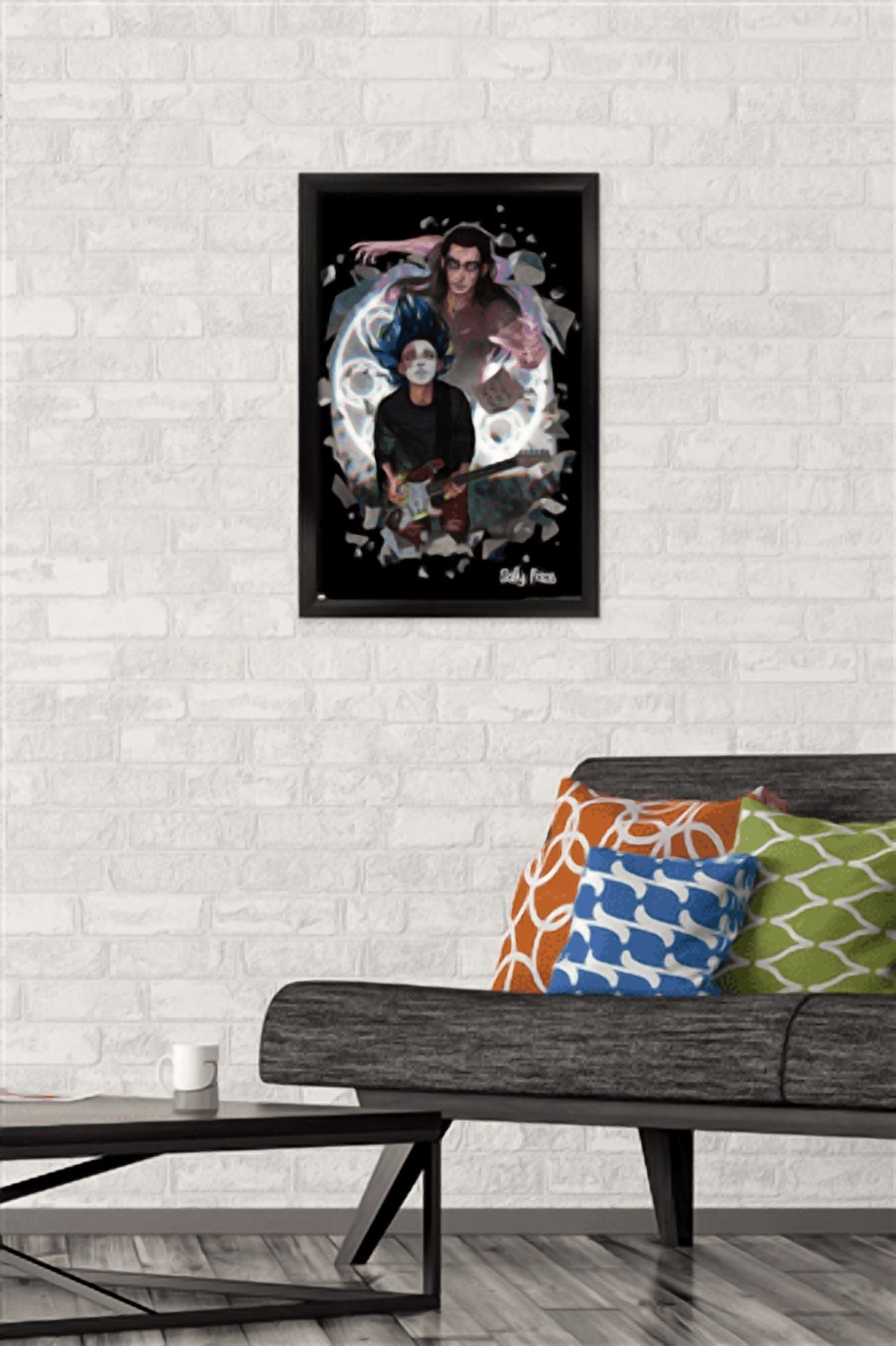 Sally Face - Rain Wall Poster, 14.725" x 22.375" Framed