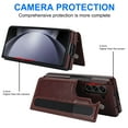 thumbnail image 3 of for Samsung Galaxy Z Fold 6 Case with S Pen Holder and Card Holder, Heavy Duty Shockproof Wallet Magnetic Closure Case, Luxury Business Leather Cover Case for Samsung Galaxy Z Fold 6, Brown, 3 of 10