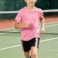 thumbnail image 4 of Miqool Boys 2-Piece Summer Athletic Sets Quick Dry Short Sleeve Elastic Waist Shorts Lightweight Sports Sets 1-15 Years, 4 of 9