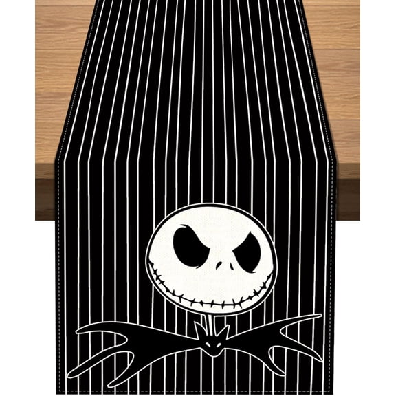 Halloween Table Runner Jack Birthday Party Decoration Christmas Dining Room Home Kitchen Table Decor (13" x 72")