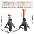 BENTISM Jack Stand 6T (13000 lbs) Capacity Steel Adjustable Car Lifting Jack Stands with Double