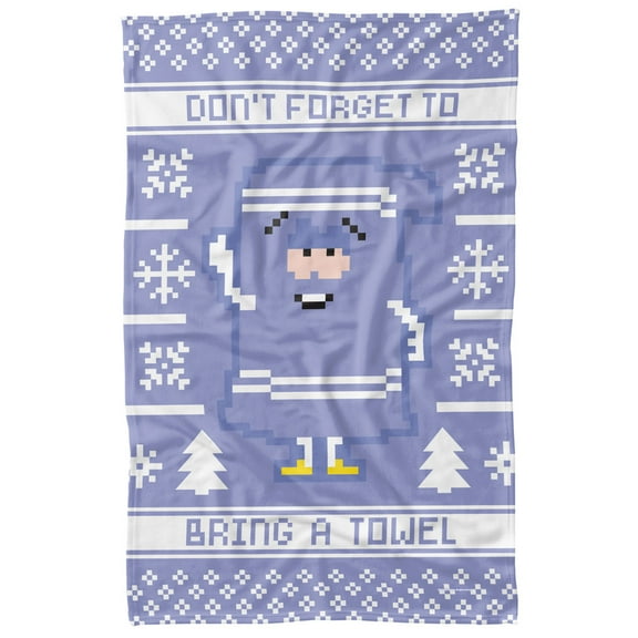 South Park Blanket, 36'x58' Towelie Christmas Sweater Fleece Blanket