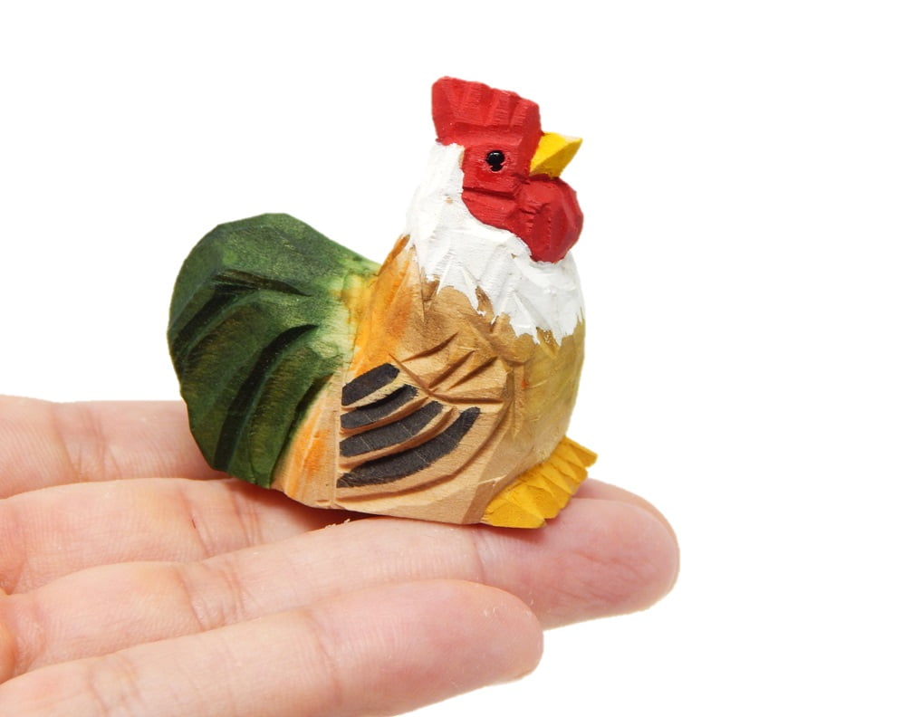 Miniature Chicken Blown Glass Blowing Art Hen gifts Animals Decor Chicken Birds 