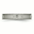 thumbnail image 3 of Titanium 4mm Brushed and Polished Roman Numerals Band, 3 of 10
