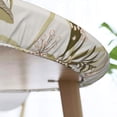 thumbnail image 5 of YFYANG Round Fitted Table Cloth, Waterproof Vintage Geometric Floral Texture Pattern Polyester Table Cover, Indoor Outdoor Decorative Tablecloths with Elastic Edge, 5 of 7