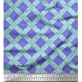 thumbnail image 1 of Soimoi Rayon Crepe Fabric Diagonal Check Print Sewing Fabric Yard 46 Inch Wide, 1 of 1