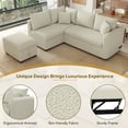 thumbnail image 5 of Couches for Living Room, L Shaped Couch Convertible Sleeper Sofa with Storage Ottoman & Charging Station, Comfy Pull Out Couch, Modular Sectional Couch Pull Out Sofa Bed for Small Space, Office, Beige, 5 of 8