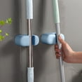 thumbnail image 1 of Feltree Mop Hook Hanging Rack Non Perforated Wall Mounted Bathroom Mop Storage Rack, 1 of 8
