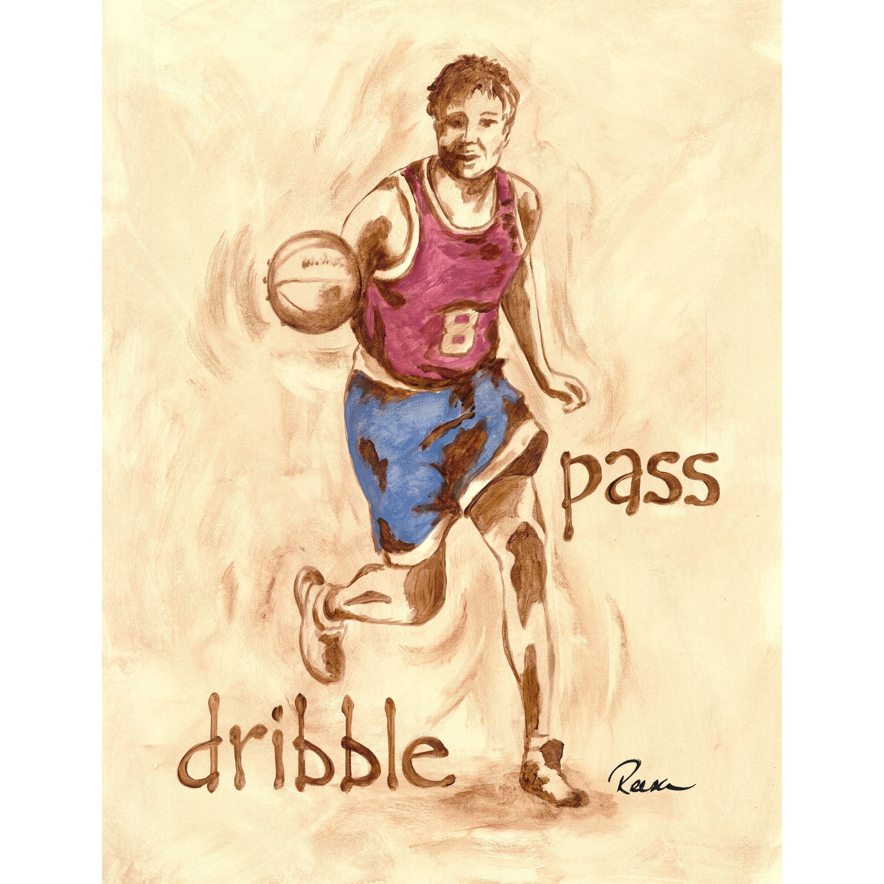 Marmont Hill "Hoopster" by Reesa Qualia Painting Print on Wrapped Canvas