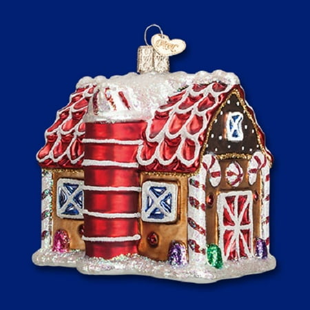 old world christmas gingerbread barn building glass old world christmas gingerbread barn building glass