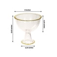 thumbnail image 4 of BalsaCircle 8 in Clear Compote Pedestal Bowl Flower Vase with Gold Beaded Rim Party Events Decorations Supplies, 4 of 8