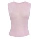 thumbnail image 4 of Camiseta sin mangas de punto hueco de verano para mujer - Top corto con cuello redondo y espalda nadadora, camiseta de entrenamiento transpirable de poliéster, 4 of 4