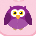 thumbnail image 4 of Inktastic Purple Owl Bird Boys or Girls Baby Bib, 4 of 4
