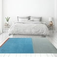 12X12 Tufted Rug, Blue and Grey Color, Bed, Living Room, Rectangle