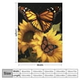 thumbnail image 4 of HENGT  Sunflower Throw Blanket Gifts for Women Girls Butterfly Flowers Theme Decor for Couch Bed Sofa Travelling Camping, Birthday Christmas Soft Cozy Lightweight Blankets for Kids Adults, 4 of 6