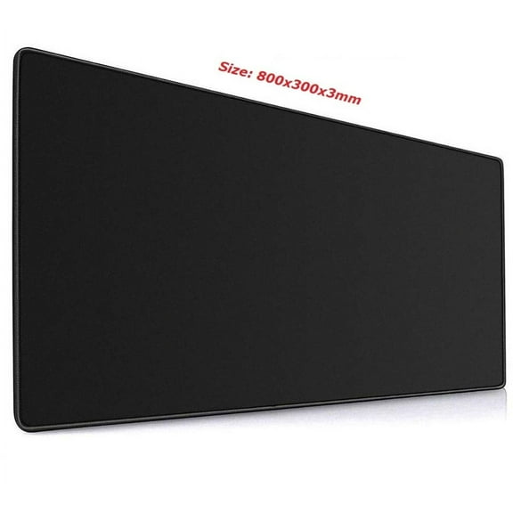 NSA Large Extended Gaming Mouse Pad Non Slip Rubber and water resistant Pad 800x300x3MM (Black)