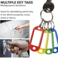 thumbnail image 2 of 25pk Plastic Key Tags with Key Ring & Label, Assorted Colours - Key Rings with Tags, 2 of 5