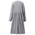 thumbnail image 5 of WBQ Women's Oversized Nightdress Plus Size Nursing Nightgown Long Sleeve V Neck Breastfeeding Nightshirt Sleepwear Soft Pleated Sleepshirt Lounge Dress, XL-4XL, 5 of 6
