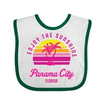 Inktastic Summer Enjoy the Sunshine Panama City Florida in Pink Boys or Girls Baby Bib