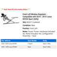 thumbnail image 2 of Front Left Window Regulator - Compatible with 2010 - 2015 RX350 Sport Utility 2011 2012 2013 2014, 2 of 2