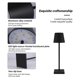 thumbnail image 2 of Simple Desk Lamp Decorative Desk Lamp Rechargeable Desk Lamp Metal Texture Ambient Lamp Black 4000mAh, 2 of 5