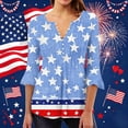 thumbnail image 4 of MuXiKeJi Clothes Plus Size USA Shirts for Women 4th of July Tshirt America Patriotic Tops Star and Stripes V Neck Tees, 4 of 6