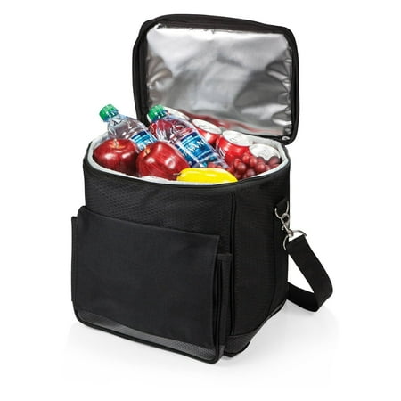 Picnic Time Six Bottle Wine Carrier and 2.25qt Cooler Tote - Black