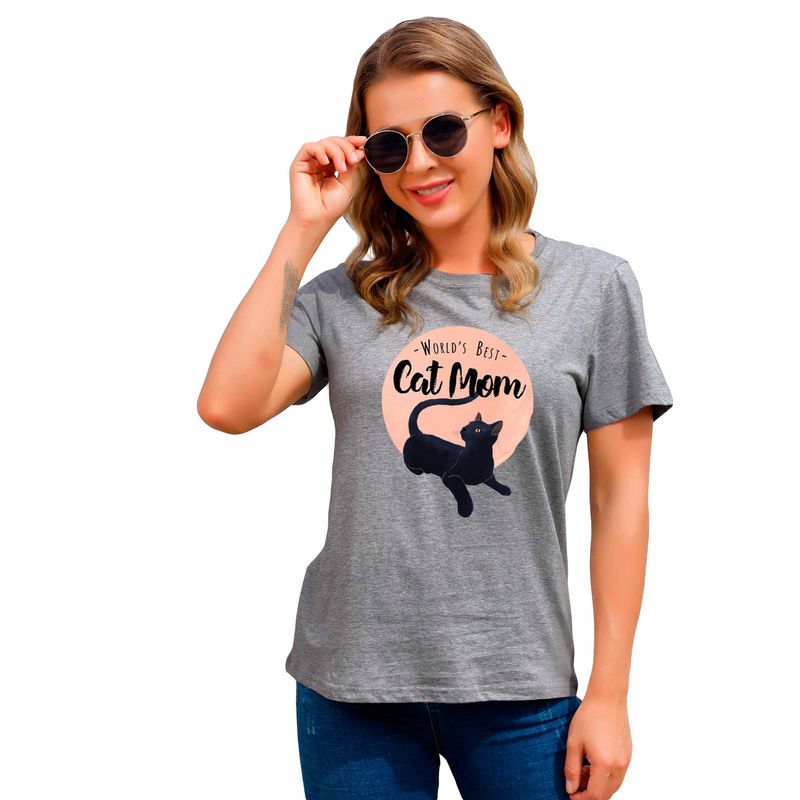 Taicanon Cat Mom Shirts for Women Cat 