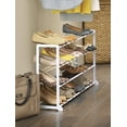 thumbnail image 6 of Whitmor 4-Tier 20 Pair Floor Shoe Rack - White - Resin, 6 of 11