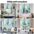 thumbnail image 6 of Swag Curtain Valances Turquoise Rose Swag Valances for Kitchen Windows Dreamy Petals Water Short Topper Curtains Valance Tier Pair for Kitchen Bedroom Living Room Bathroom 28"x36", 6 of 8