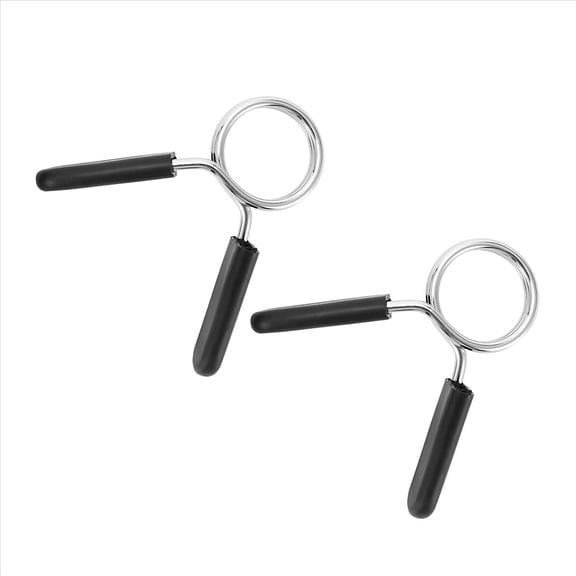 1Set/2Pcs 30mm Barbell Gym Weight Lifting Dumbbell Lock Clamp Spring Collar Clips,1Set/2Pcs x Dumbbell Buckle,Silver & Black