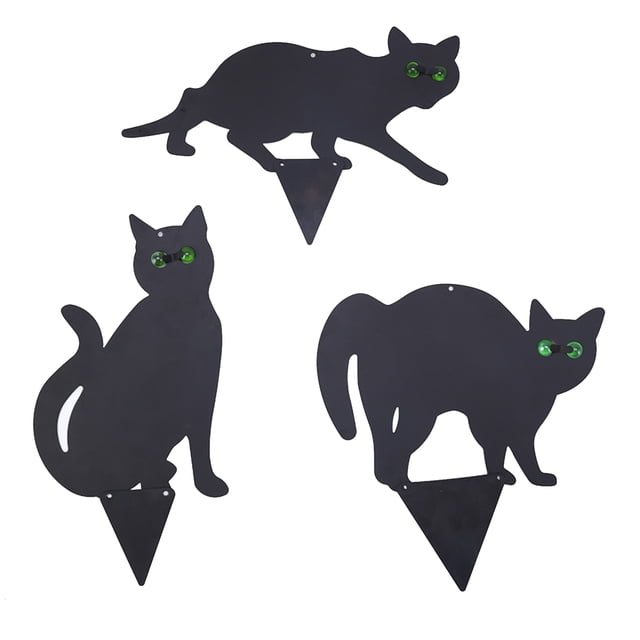Tablero De Metal Para Gatos Negros, Repelente De Plagas, Disuasorio Para Gatos, Miedo Para Gatos, Jardín, Control De Plagas, 3 Piezas Speravity HA020644-00