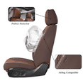 thumbnail image 3 of Coverado Luxury Car Seat Covers, 2 Seats Stylish Design Seat Protectors, Universal Fit for Most Cars, Brown, 3 of 6
