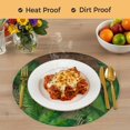 thumbnail image 4 of Tropical Leaves Round 15 Inch Placemats Set of 4, Summer Botanical Monstera Leaf Wooden Brown HeatResistant Non Slip Place Mats for Dining Table, Wipeable Braided Kitchen Table Mats for Housewarming, 4 of 9