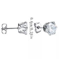 thumbnail image 3 of QQTDFG Classic Hexagon Single Diamond Zircon Earrings Bride's Earrings Personality-default, 3 of 7