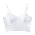 thumbnail image 2 of Women's Rhinestone Corset Top Sexy Mesh Bustier, Underwire Push Up Boned Crop Tank, Sheer Sequin Party Clubwear, Adjustable Strap Camisole, 2 of 7
