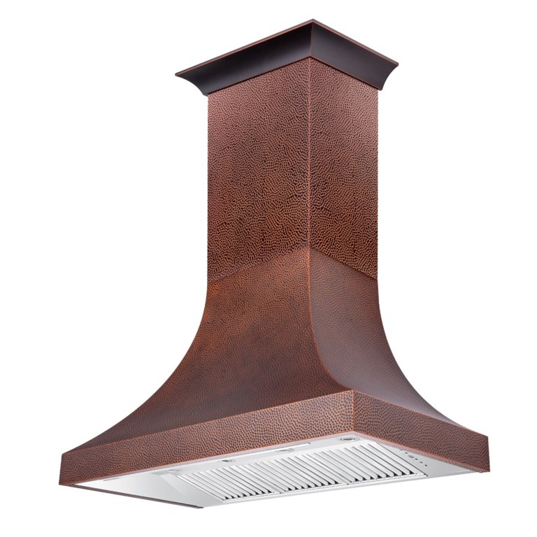 ZLINE Designer Hand-Hammered Copper Wall Mount Range Hood (8632H) - 30 Inch  - The Range Hood Store