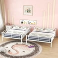 thumbnail image 3 of Bellemave Full XL Over Queen Metal Bunk Bed, Metal Bunk Bed Can Be Divided into Two Beds, Heavy Duty Queen Bunk Bed Frame for Kids Teens Adults(White), 3 of 9