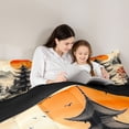 thumbnail image 5 of Castle Fairy Boys Girls Oriental Ukiyoe Twin Comforter Sets,Japanese Style Bedding Set, 5 of 8