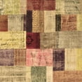 thumbnail image 1 of Ahgly Company Indoor Square Patchwork Brown Transitional Area Rugs, 3' Square, 1 of 4