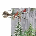 thumbnail image 5 of Christmas Snowman Curtain Valances Set Snowman Xmas Tree Snowflakes Winter Pink Kitchen Curtains 24&nbsp;inch Length Rod Pocket Valance and Tiers 3 Piece Set Small Bedroom Bathroom Laundry Decor, 5 of 7