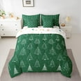 thumbnail image 2 of Homewish Xmas Tree 7-Piece Twin Bedding Sets For Teens Boys Girls,Green White Bedding Comforter Set,Merry Christmas Breathable Sheet Sets,Ultra Soft Home Decor,Reversible, 2 of 8