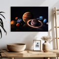 thumbnail image 3 of Elephant Stock The Solar System Planets Wall Art - Horizontal Canvas Wall Art - Living Room Wall Decor - Astronomy & Space Canvas - Black And Blue Decor - 24" x 16", 3 of 8