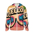 thumbnail image 1 of Balery Hello Summer Sudadera ligera de manga larga con capucha y protección solar UPF 50+ para hombre y mujer, ideal para pesca y running-Small, 1 of 7