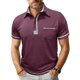 thumbnail image 1 of Blusa y camisa de manga corta con cuello vuelto para hombre, color liso, informal, a la moda, con bolsillos y botones, de poliéster., 1 of 7