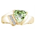 thumbnail image 2 of Tommaso Design� 7mm Trillion Cut Green Amethyst Ring, 2 of 9