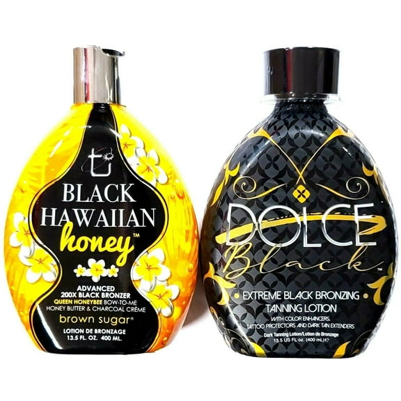 Brown Sugar Black Hawaiian Honey 200x Tanning Lotion & Black DHA Bronzer